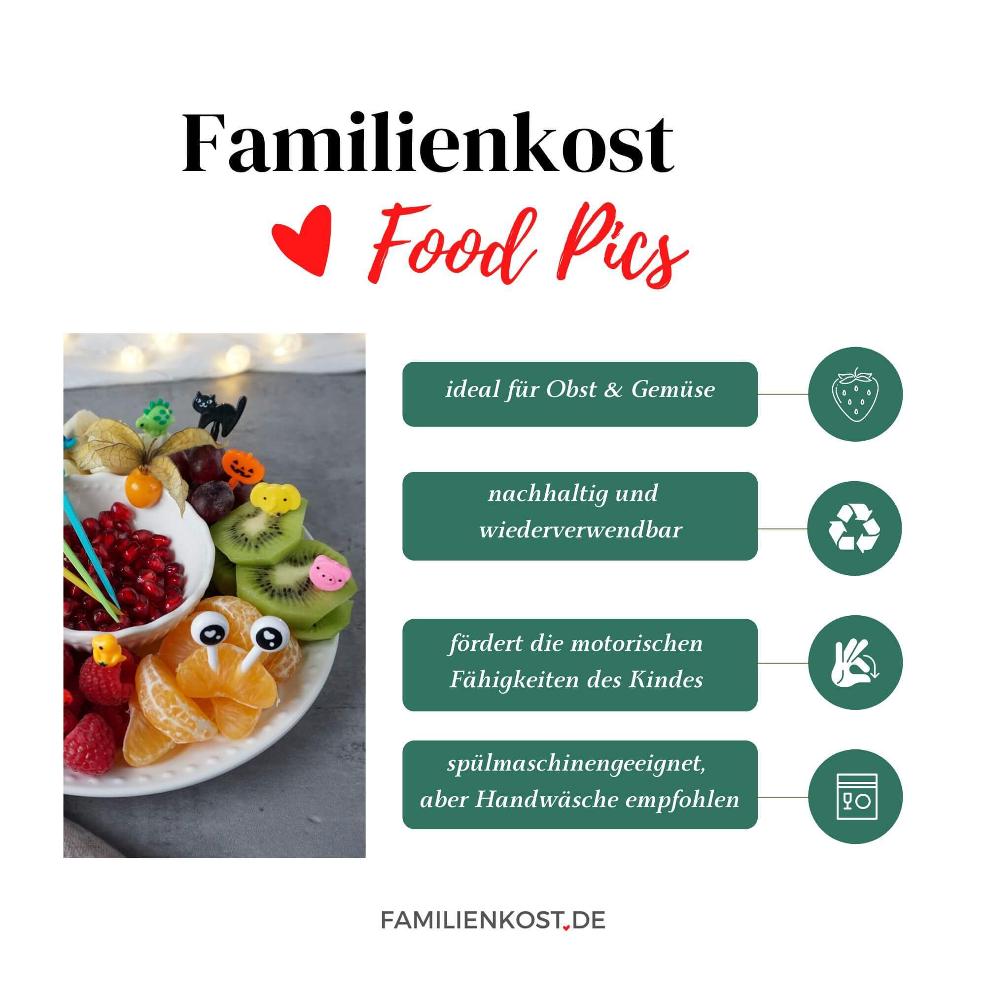 Food Picks Obstgabel Zoo