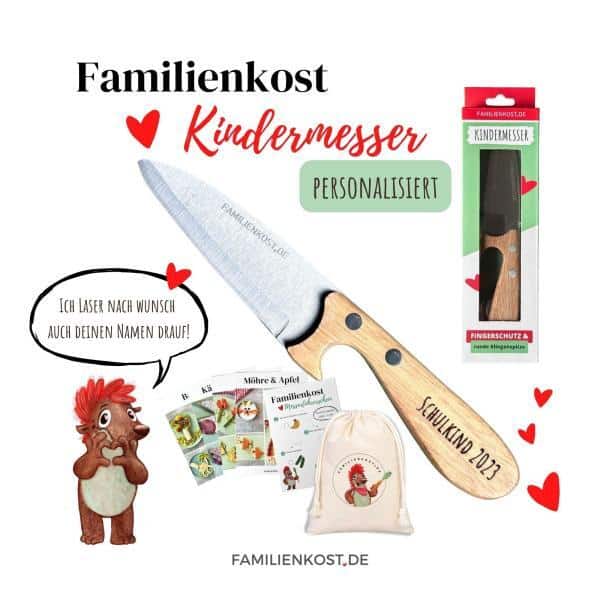 Familienkost Kindermesser, Schulkind, Geschenk zum Schulanfang