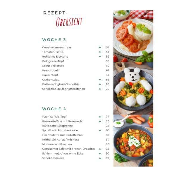 Mein Familienkochbuch III - Rezeptübersicht